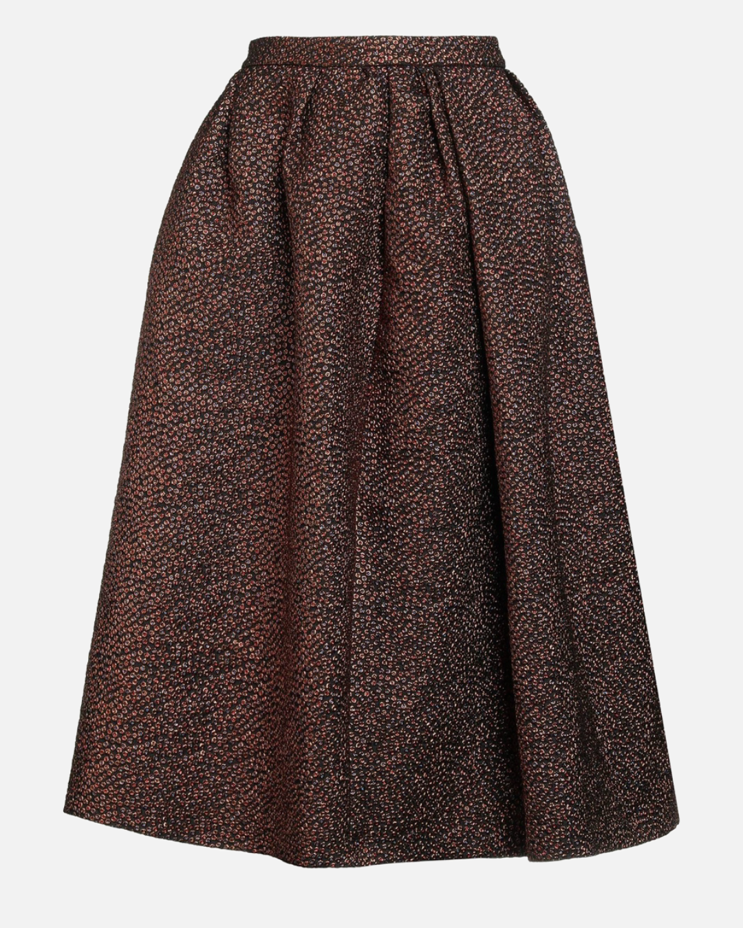 Dries Van Noten Soni metallic-weave woven midi skirt