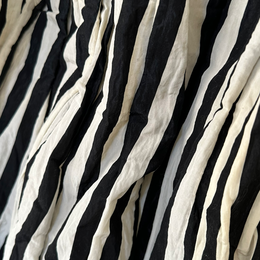 Striped Creased Skirt