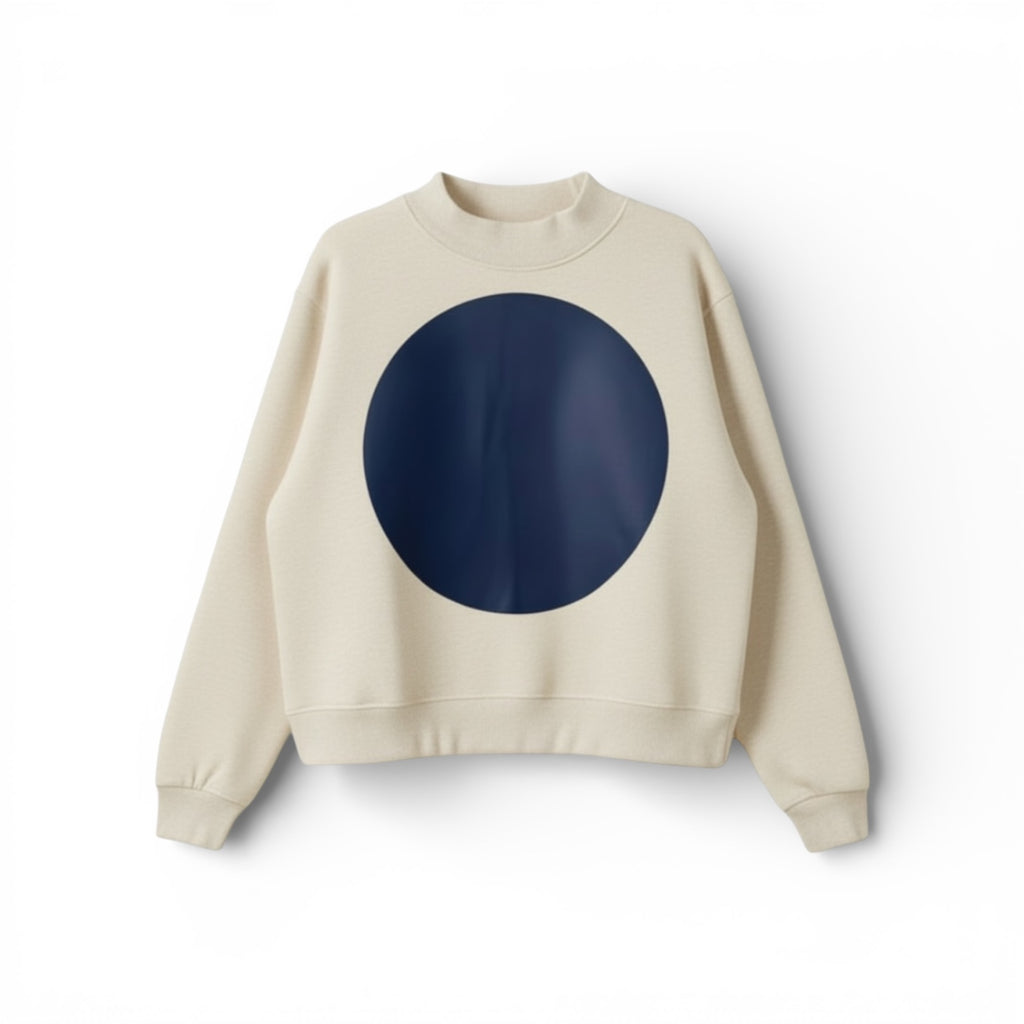 The Big Dot Sweater Cream & Navy