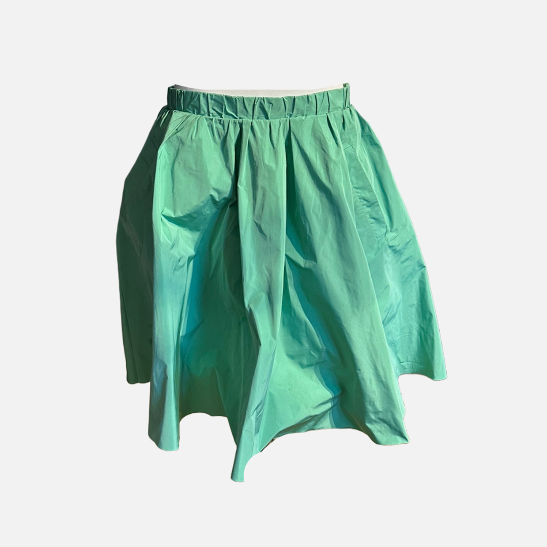 Acne Technical Skirt The Cotswolds Daughter
dark mint skater skirt women
technical designer skirt Acne
modern skater skirt editorial style