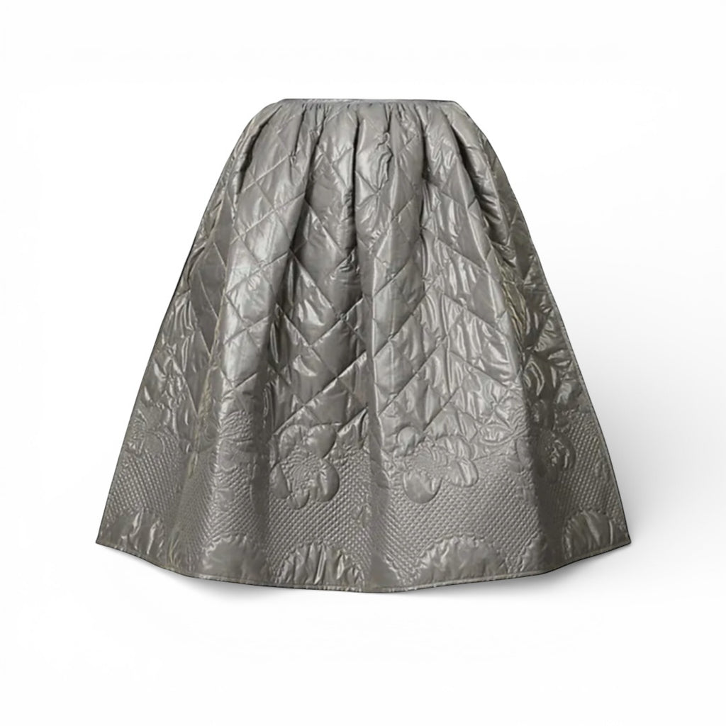 Cecilie Bahnsen Mala Floral Quilted Skirt The Cotswolds Daughter
grey designer A-line skirt women
Cecilie Bahnsen camellia inspired skirt
luxury floral quilted skirt editorial style