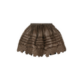 Cecilie Bahnsen North Face skirt The Cotswolds Daughter
designer skirt soil brown
luxury scalloped hem skirt women
Cecilie Bahnsen collaboration skirt
