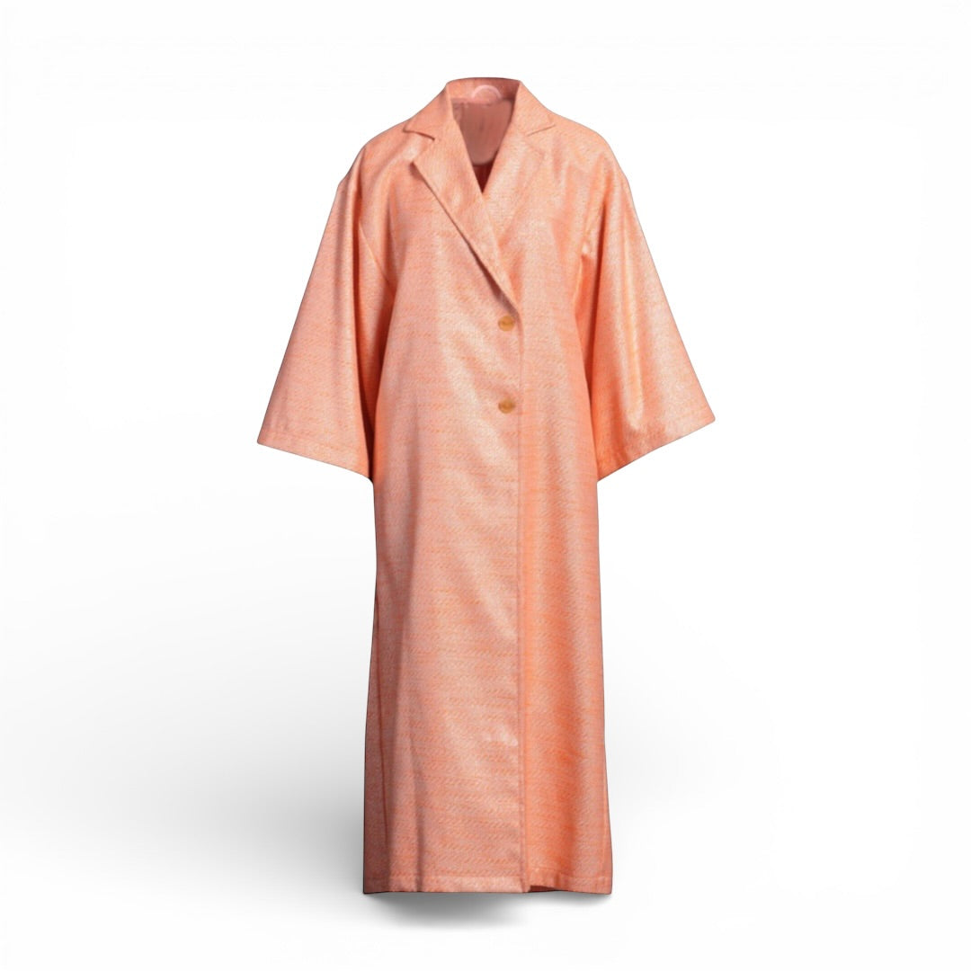 Forte Forte metallic jacket The Cotswolds Daughter
peachy pink metallic designer coat
lightweight metallic jacket women
Forte Forte pink coat editorial style