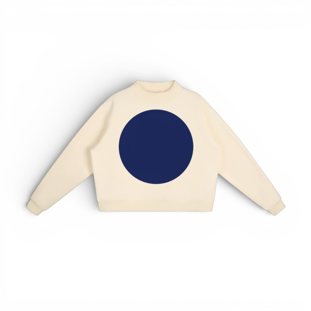 The Big Dot Sweater Cream & Navy