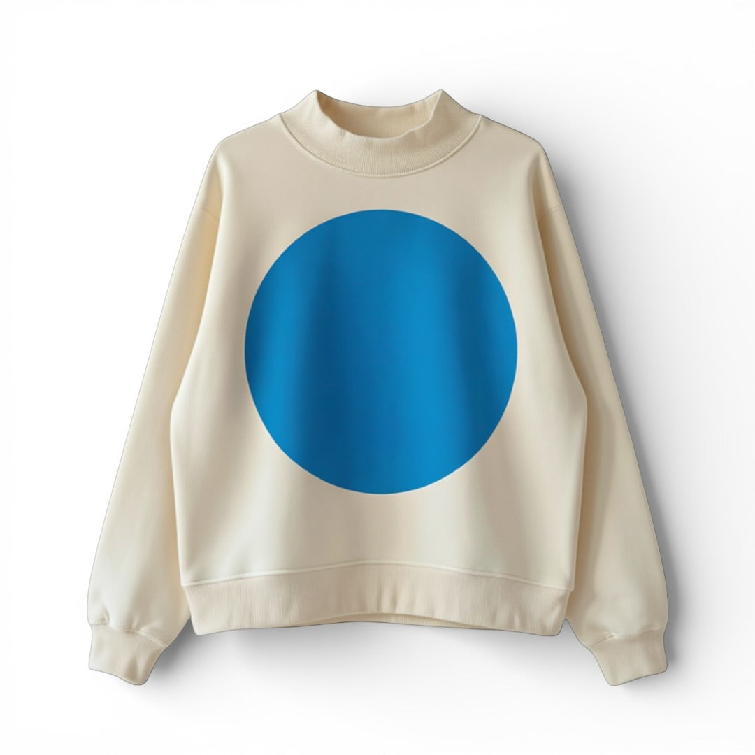Blue & Cream Dot Sweater | Parisian Style Women's Sweatshirt | The Cotswolds Daughter