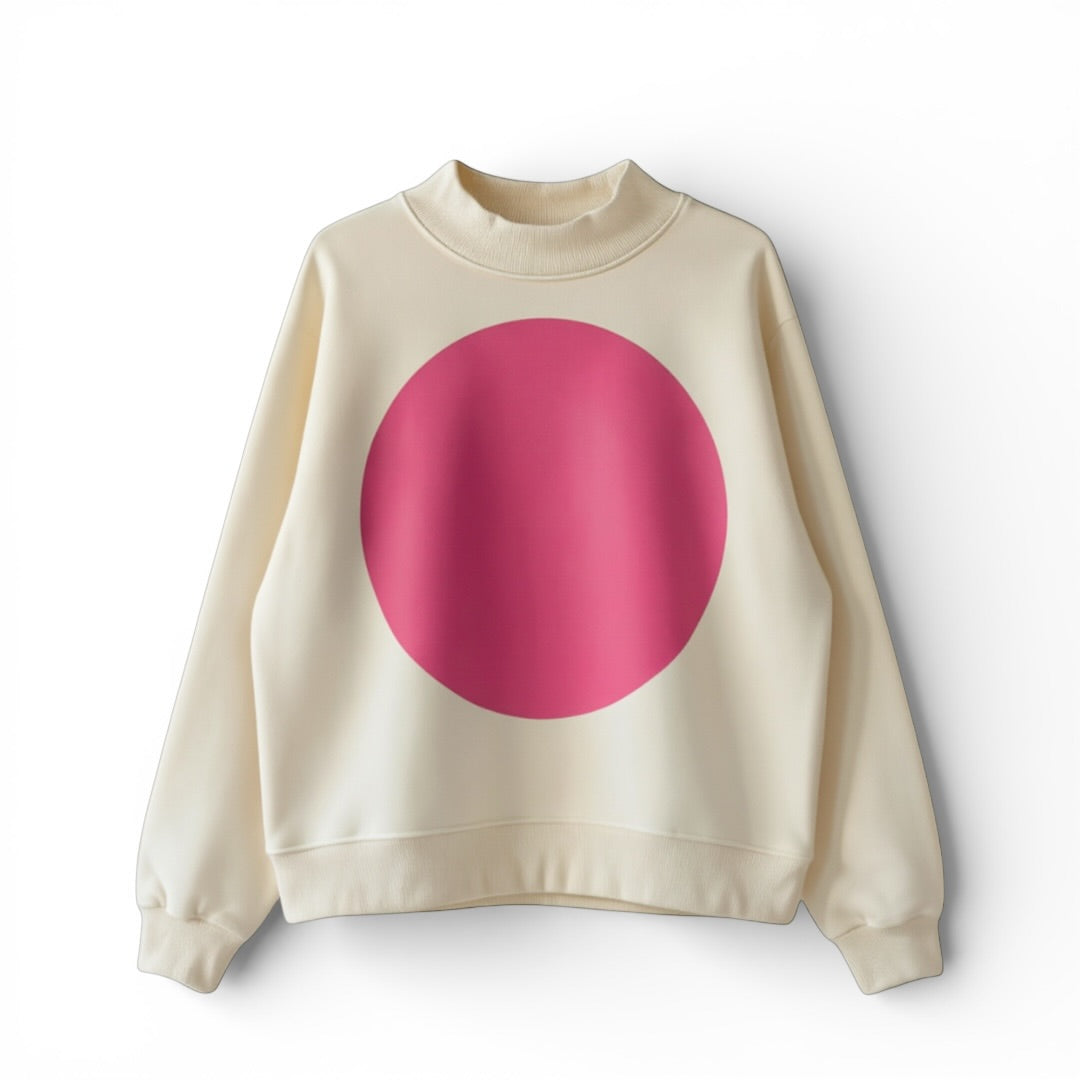 Pink & Cream Dot Sweater | Parisian Style Women's Sweatshirt | The Cotswolds Daughter