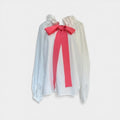 The White & Pink Bow Blouse | Elegant Women’s Blouse | The Cotswolds Daughter