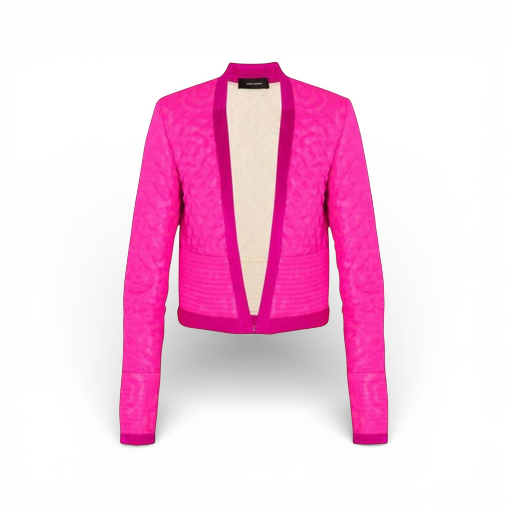 Isabel Marant silk cropped jacket The Cotswolds Daughter
pink designer cropped jacket women
Isabel Marant Kade jacket pink
quilted silk organdy jacket women
