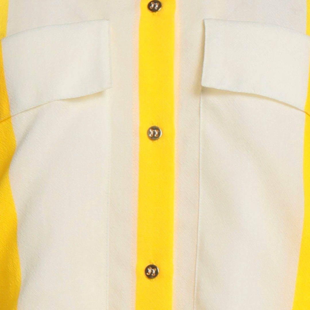 Maison Rabih Kayrouz crepe de chine shirt The Cotswolds Daughter
yellow cream designer shirt women
Maison Rabih Kayrouz gold button shirt
quiet luxury crepe de chine shirt women
