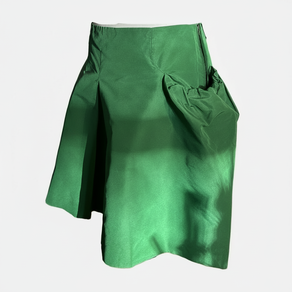 Miu Miu green taffeta skirt The Cotswolds Daughter
classic Miu Miu designer skirt
green taffeta skirt women
2009 Miu Miu skirt editorial style