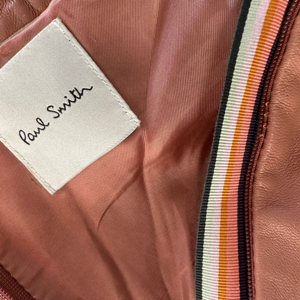 Paul Smith leather skirt The Cotswolds Daughter
tan pleated leather skirt women
designer leather skirt Paul Smith
soft tan leather skirt editorial style