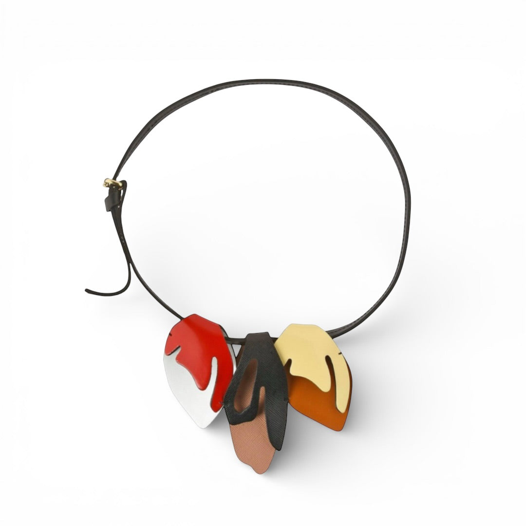 Marni leather necklace The Cotswolds Daughter
rare Marni designer necklace
statement leather necklace women
collectible Marni jewellery