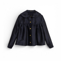 Sister Jane ornate jacquard jacket The Cotswolds Daughter
navy jacquard blazer women
ornate Sister Jane jacket with gold hardware
womens statement blazer editorial style