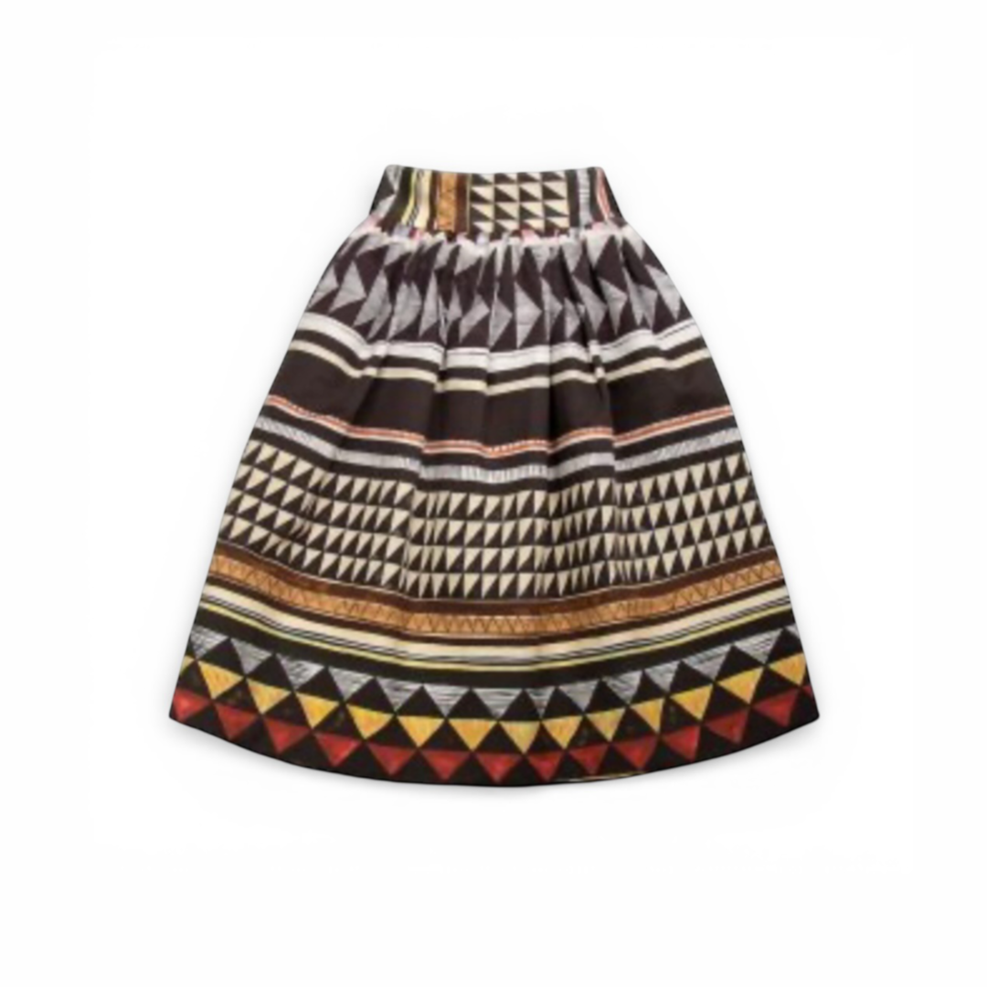 Stella Jean Gathered Cotton Skirt | Statement Designer Skirt | The Cotswolds Daughter