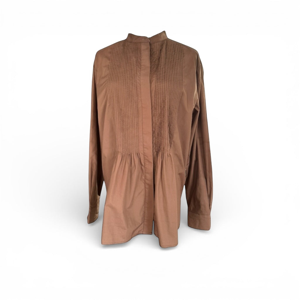 tan pleated shirt The Cotswolds Daughter
womens tan elegant shirt
pleated tan shirt women
smart casual tan womens shirt